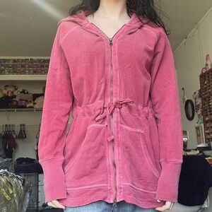 Vintage old navy faded red zip up hoodie